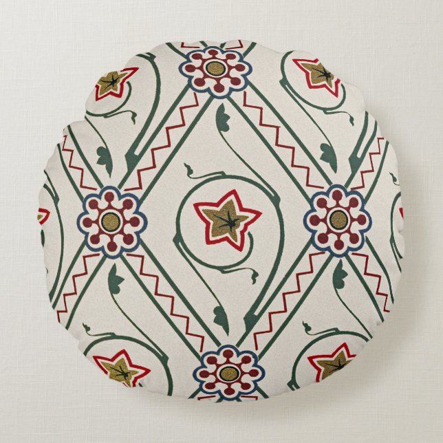 Victorian Design #3 @ VictoriaShaylee Rund Kudde (Framsidan)