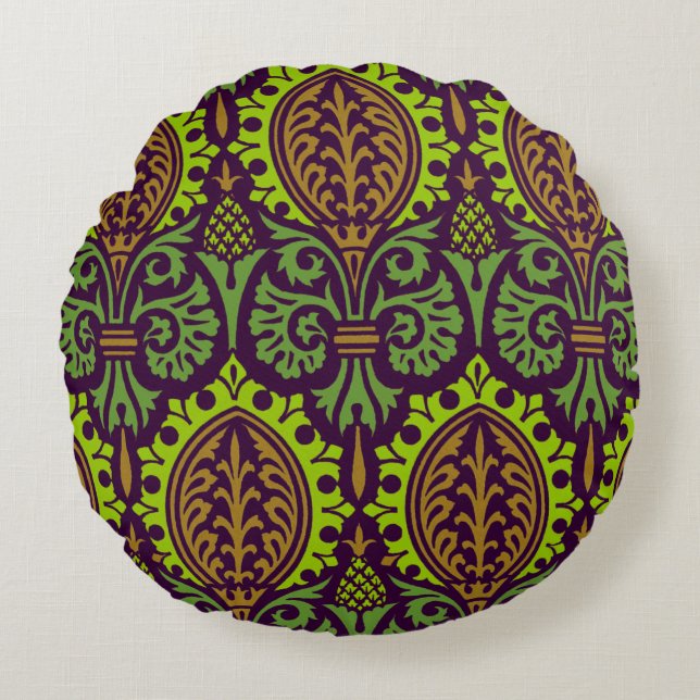 Victorian Design #4 @ VictoriaShaylee Rund Kudde (Framsidan)