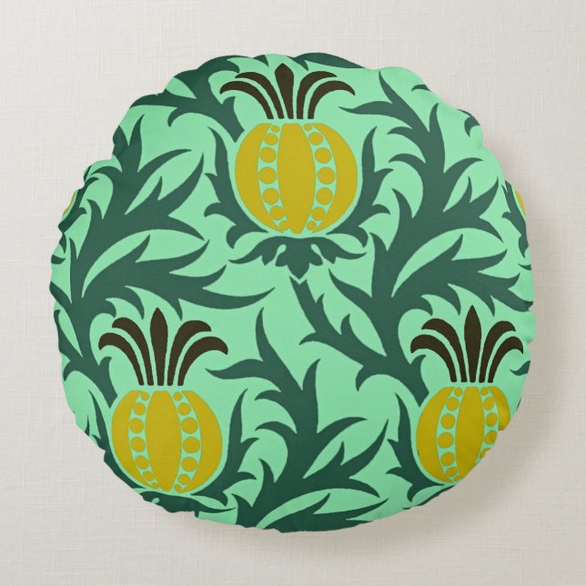 Victorian Design #6 @ VictoriaShaylee Rund Kudde (Framsidan)