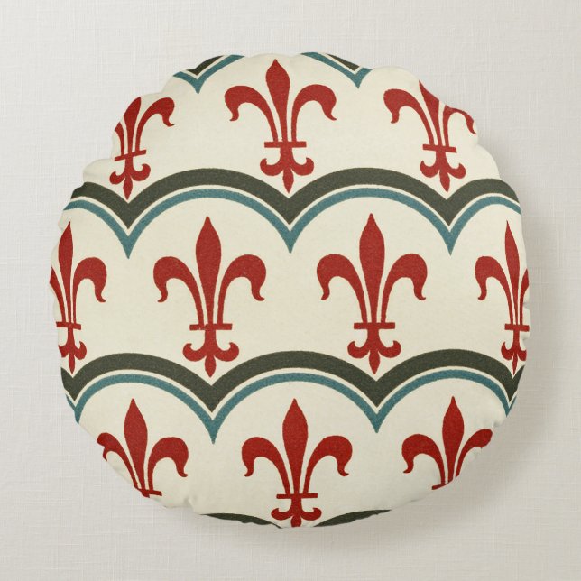 Victorian Design #9 @ VictoriaShaylee Rund Kudde (Framsidan)