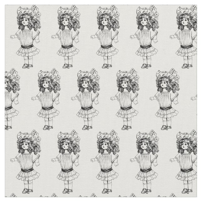 Victorian Doll Tyg (Närbild)