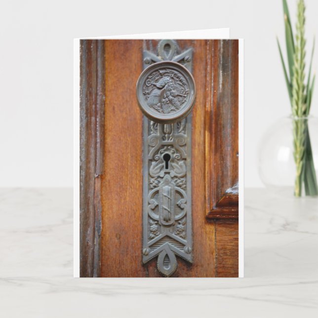 Victorian Doorknob och nyckelhål Kort (Framsida)