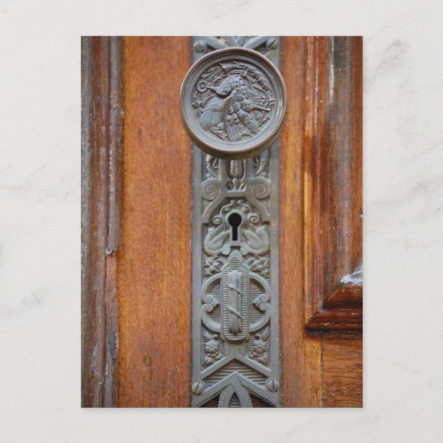 Victorian Doorknob och nyckelhål Vykort (Framsida)