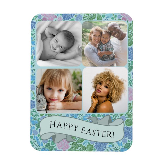 Victorian Dragonflies Garden Muted Photo Påsk Magnet (Vertikal)