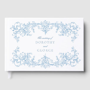 Victorian Dusty Blue Bröllop Guest Bok