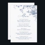 Victorian Dusty Blue Fransk Garden Blommigt Bröllo Meny<br><div class="desc">Om du vill göra ytterligare anpassningar klickar du på länken "anpassa ytterligare" och användor verktyg som är utformat för att ändra mallen.</div>