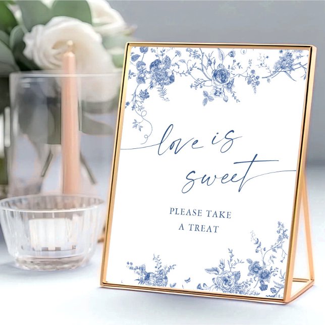 Victorian Dusty Blue Fransk Garden Kärlek är Sweet Poster (Skapare uppladdad)