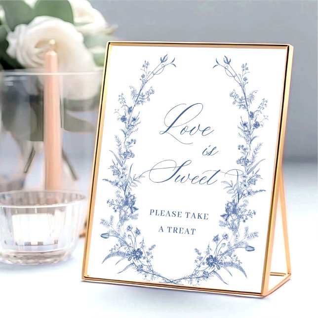 Victorian Dusty Blue Fransk Garden Kärlek är Sweet Poster (Skapare uppladdad)
