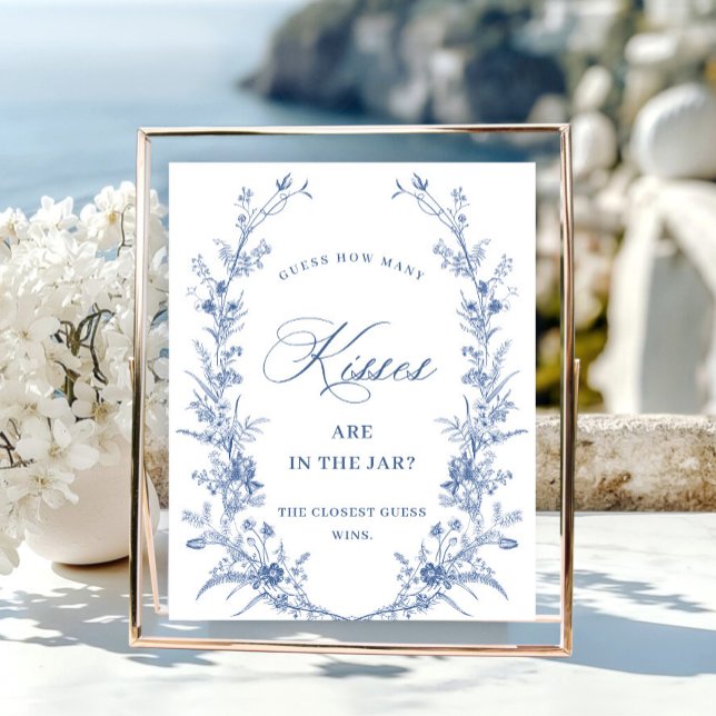 Victorian Dusty Blue Fransk Garden Möhippa Poster (Skapare uppladdad)