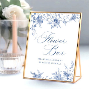 Victorian Dusty Blue Fransk Garden Möhippa Poster