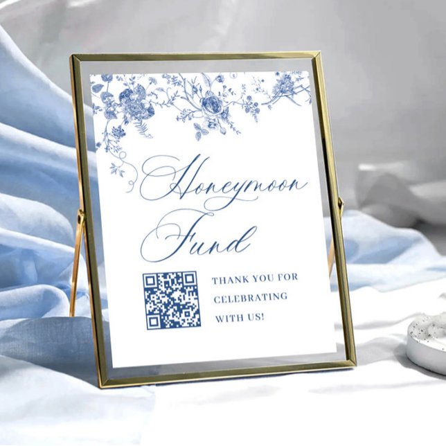 Victorian Dusty Blue Fransk Garden Wedding Sign Poster (Skapare uppladdad)