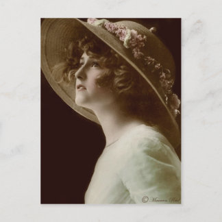 Victorian Edwardian Sepia Hand Tfärgat vykort 2