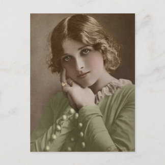 Victorian Edwardian Sepia Hand Tfärgat vykort 6