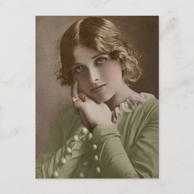 Victorian Edwardian Sepia Hand Tfärgat vykort 6 (Framsida)