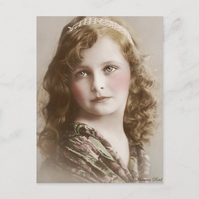 Victorian Edwardian Sepia Hand Tved Postcard 14 Vykort (Framsida)