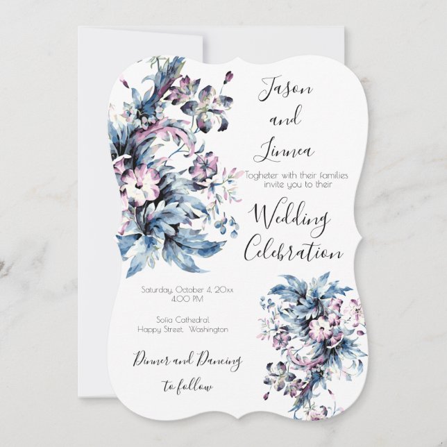 Victorian Elegant Flowers Romantic Beloved Inbjudningar (Framsida)
