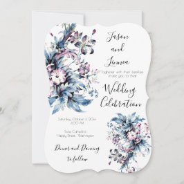 Victorian Elegant Flowers Romantic Beloved Inbjudningar
