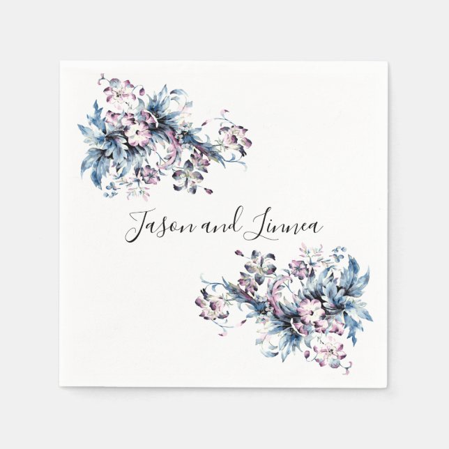 Victorian Elegant Flowers Romantic Beloved Pappersservett (Framsidan)