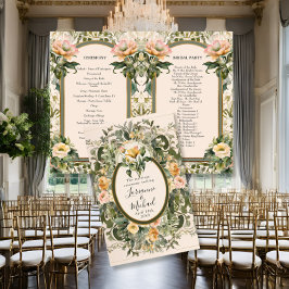 Victorian Elegant Gult Blommigt Bröllop Ceremony