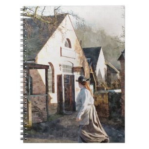 VICTORIAN ENGLAND ANTECKNINGSBOK MED SPIRAL