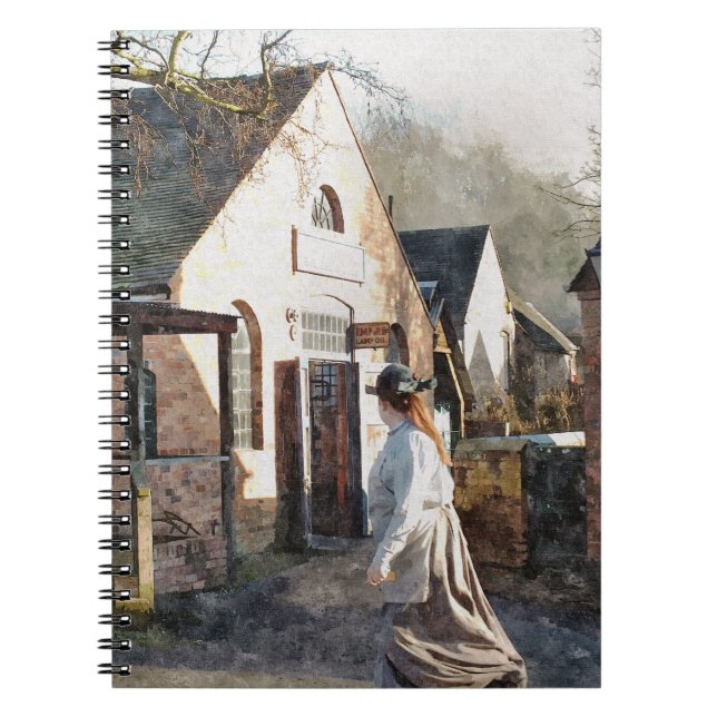 VICTORIAN ENGLAND ANTECKNINGSBOK MED SPIRAL (Framsidan)