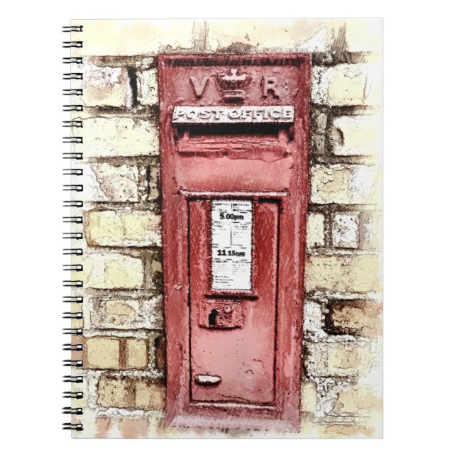 VICTORIAN ENGLAND ANTECKNINGSBOK MED SPIRAL (Framsidan)