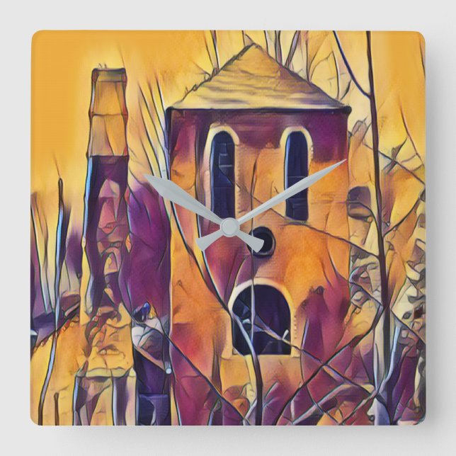 VICTORIAN ENGLAND FYRKANTIG KLOCKA (Framsida)