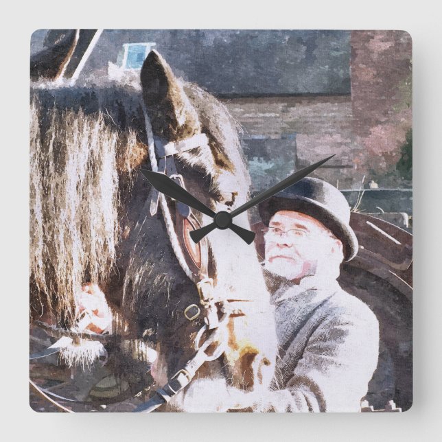 VICTORIAN ENGLAND FYRKANTIG KLOCKA (Framsida)