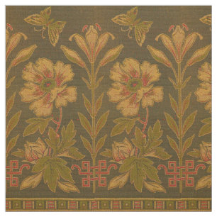 Victorian Era 1870 Butterflies & Flowers Mönster Tyg