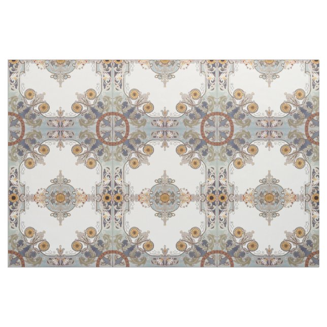 Victorian Era 1899 Art nouveau Blommönster Tyg (Fat Quarter)