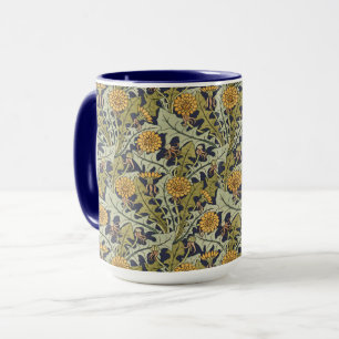 Victorian Era Art nouveau Dandelion Flower Mönster Mugg