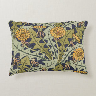 Victorian Era Art nouveau Dandelion Flower Mönster Prydnadskudde
