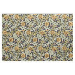Victorian Era Art nouveau Dandelion Flower Mönster Tyg