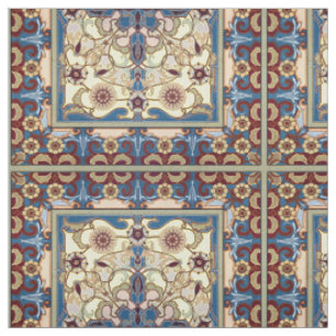 Victorian Era Art nouveau Dragonfly Blommönster Tyg