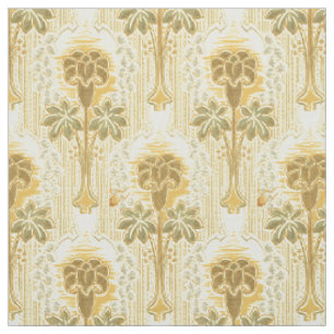 Victorian Era Art nouveau Flower Mönster Tyg
