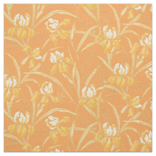 Victorian Era Art nouveau Iris Blommönster Tyg