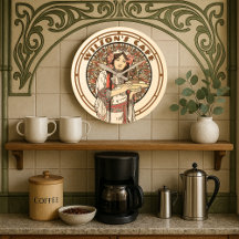 Victorian Era Art nouveau Mucha Cafe Cafe