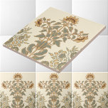 Victorian Era Art nouveau Solros Frieze Mönster Kakelplatta<br><div class="desc">Detta är ett digitalt utökat tryck av en antikt Viktoriansk era 1897 art nouveau eller konst och hantverkare stil blommigt solblommor frys mönster. Du kan anpassa bakgrunden till färg.</div>