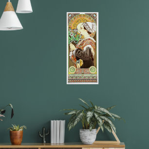 Victorian Era Art nouveau Thistle från Sands Poster