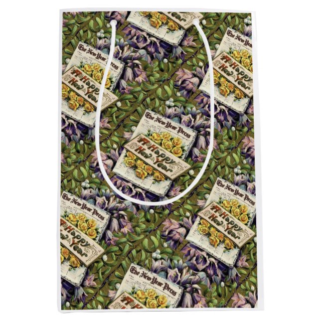 Victorian Era Blommigt Gott nytt år Gift Bag (Framsidan)