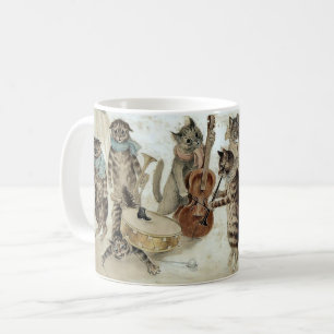 Victorian Era Caroling Cats av Louis Wain Helgdag Kaffemugg