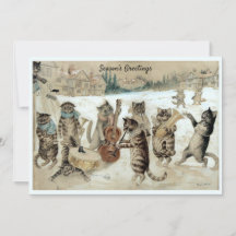 Victorian Era Caroling Cats av Louis Wain