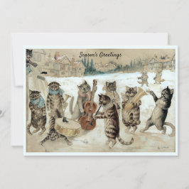 Victorian Era Caroling Cats av Louis Wain Julkort