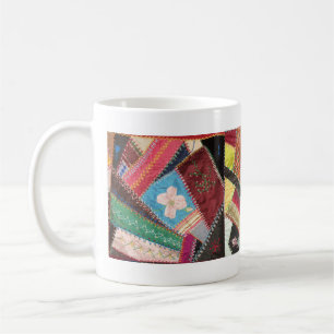 Victorian-Era Crazy Quilt-fyrkanter Kaffemugg