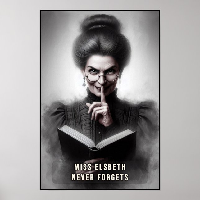 Victorian Era Creepy Headmistress Portrait Wall Poster (Framsidan)