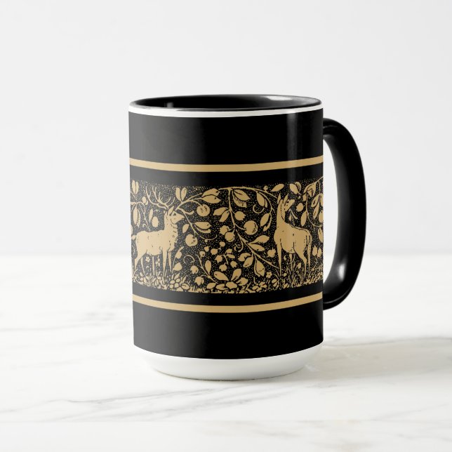 Victorian Era Deer Foliage Frieze Mugg (Framsida höger)