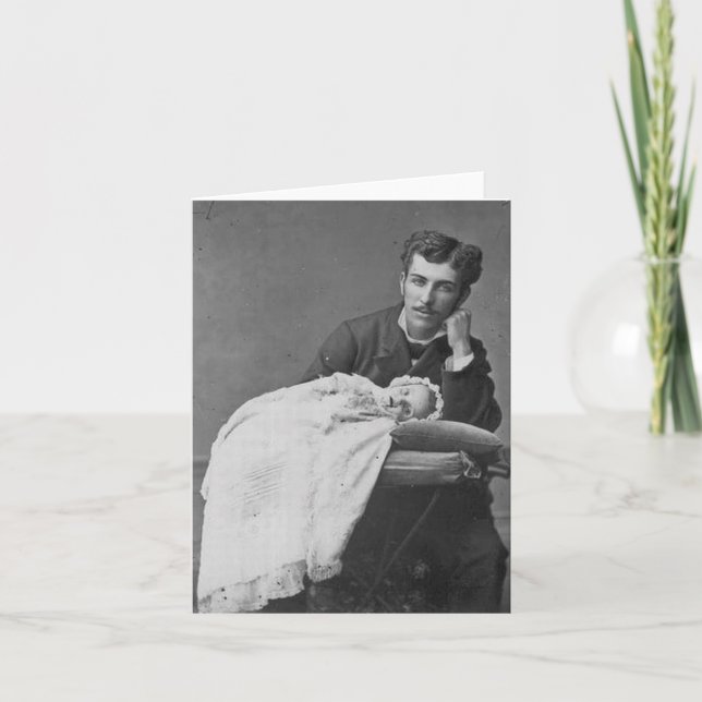 Victorian Era Dödsfoto Kort (Framsida)