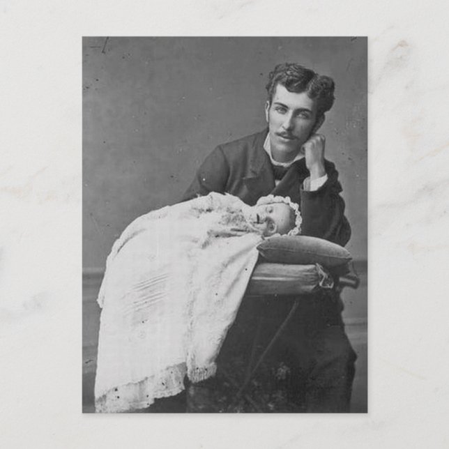 Victorian Era Dödsfoto Vykort (Framsida)