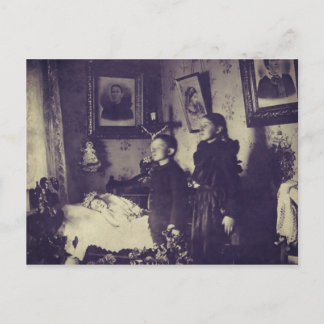 Victorian Era Dödsfoto Vykort
