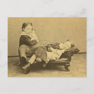 Victorian Era Dödsfoto Vykort